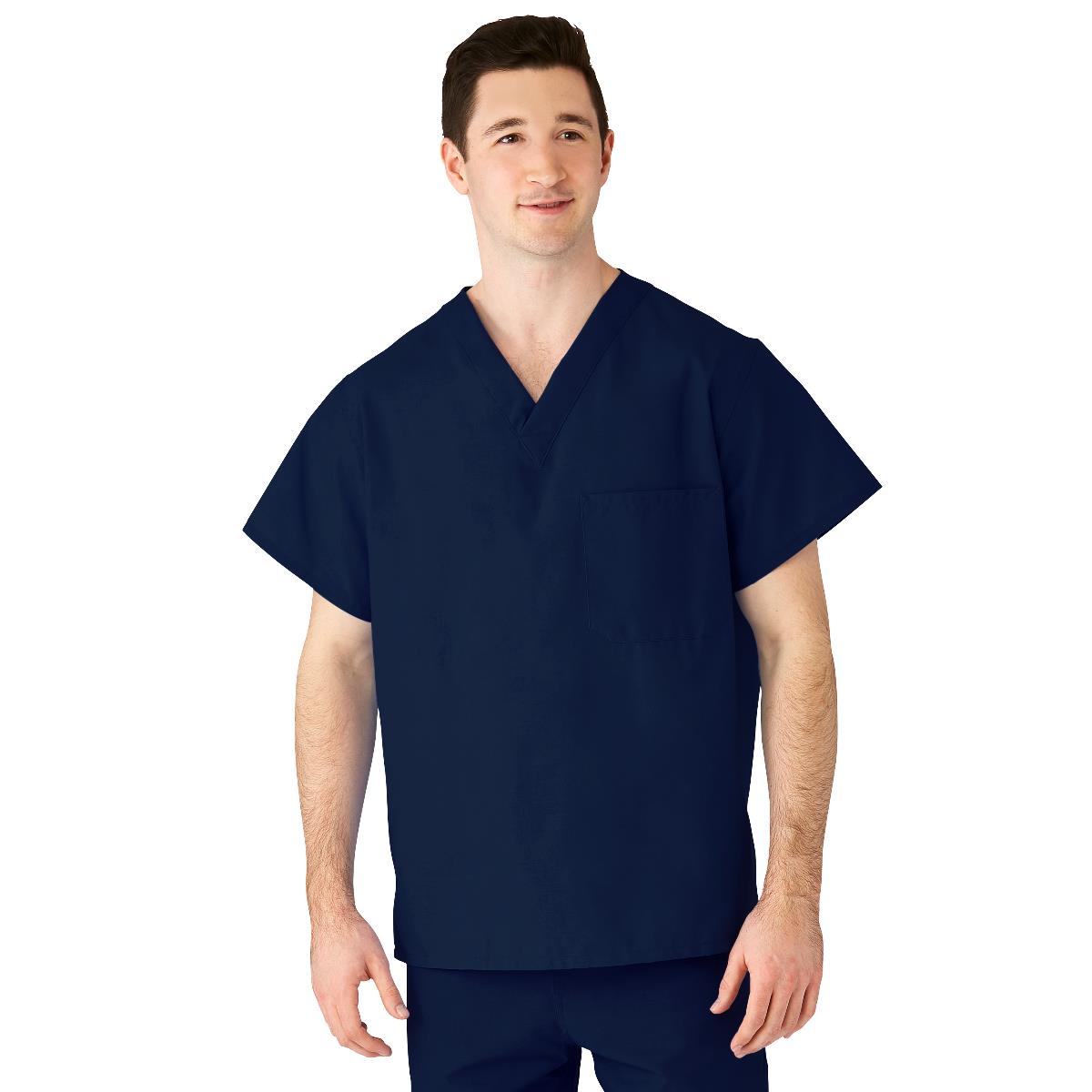Medline 610 AngelStat Navy Scrub Tops ANG CC