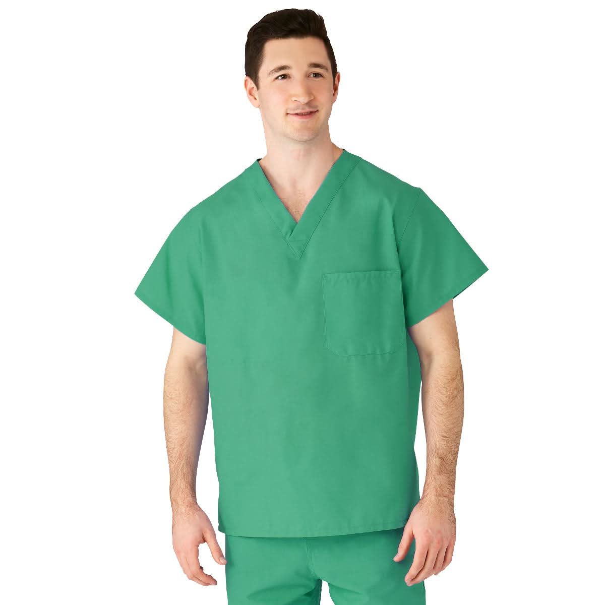 Medline AngelStat Unisex Reversible Scrub Tops with Medline Color Coding (Style 610)