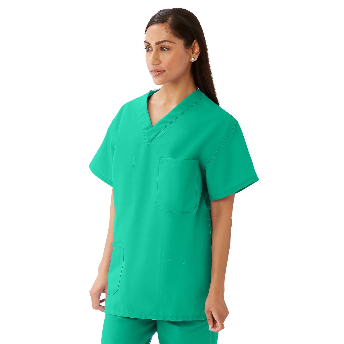 Medline AngelStat Unisex Reversible Scrub Tops with Angelica Color Coding (Style 630)