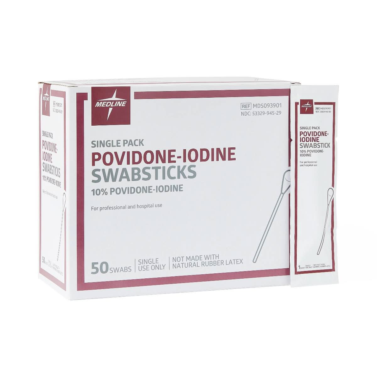 Medline Povidone-Iodine PVP Swabsticks