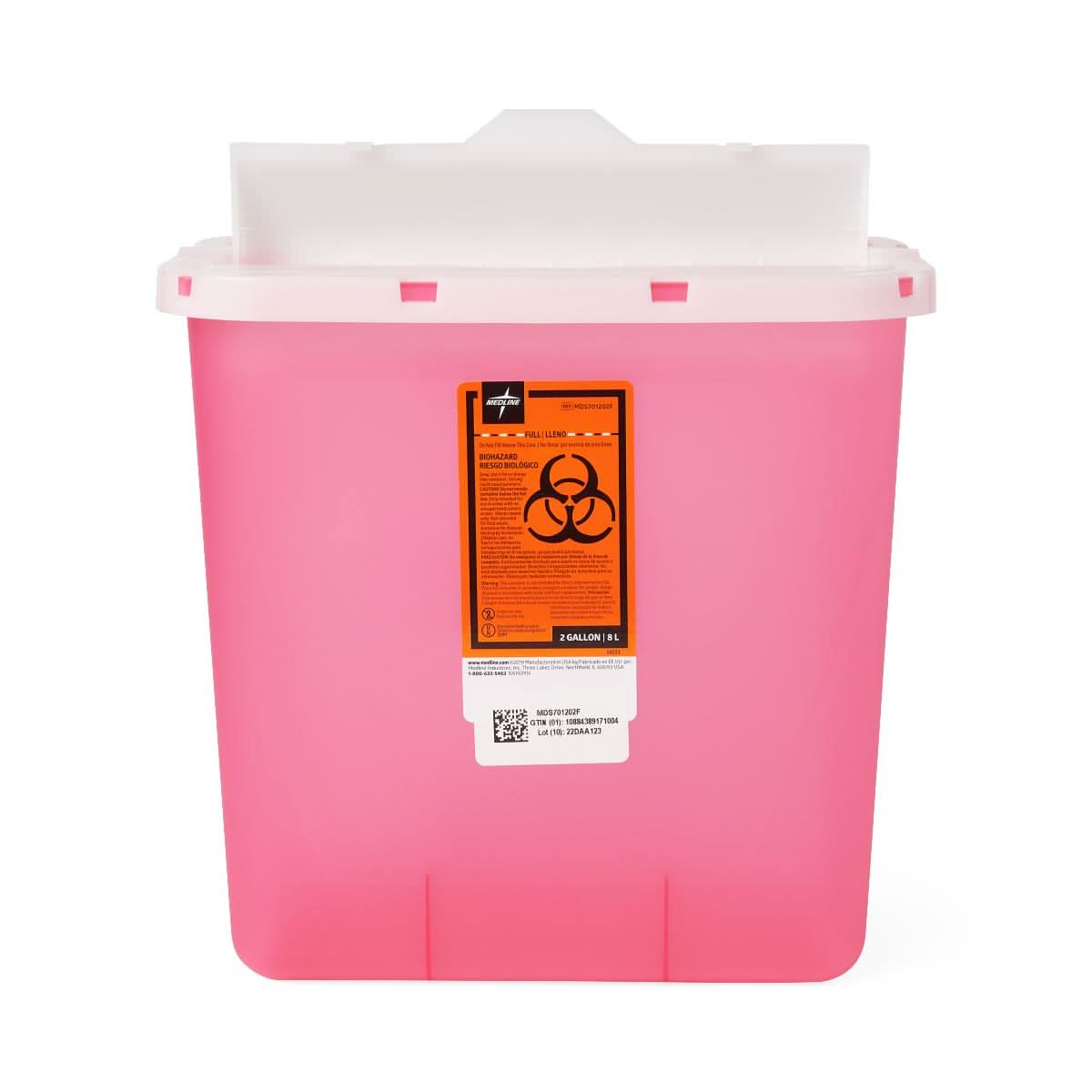 Medline Biohazard Patient Room Sharps Disposal Containers