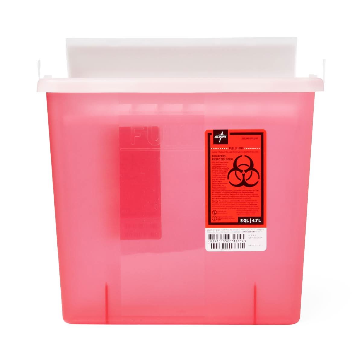 Medline Biohazard Patient Room Sharps Disposal Containers