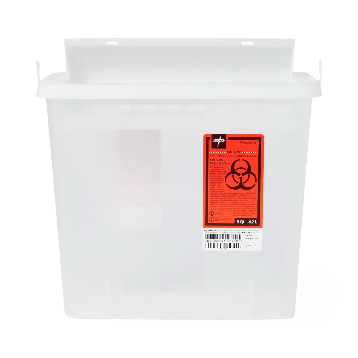 Medline Biohazard Patient Room Sharps Disposal Containers