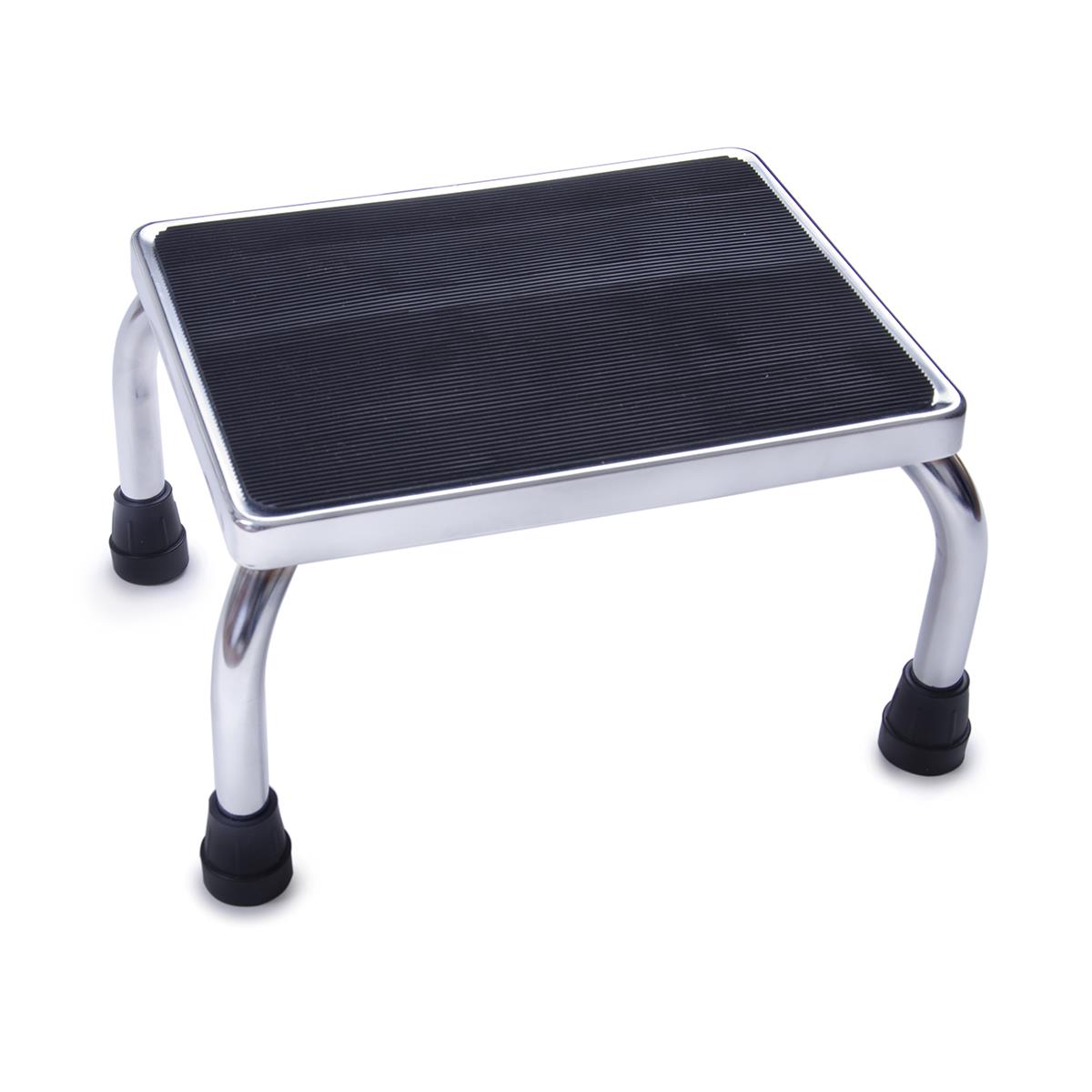 Medline Chrome Footstools with Rubber Mat