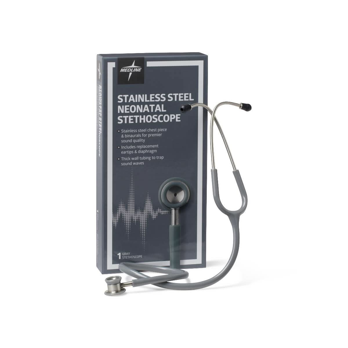 Medline Elite Neonatal Stainless Steel Stethosco