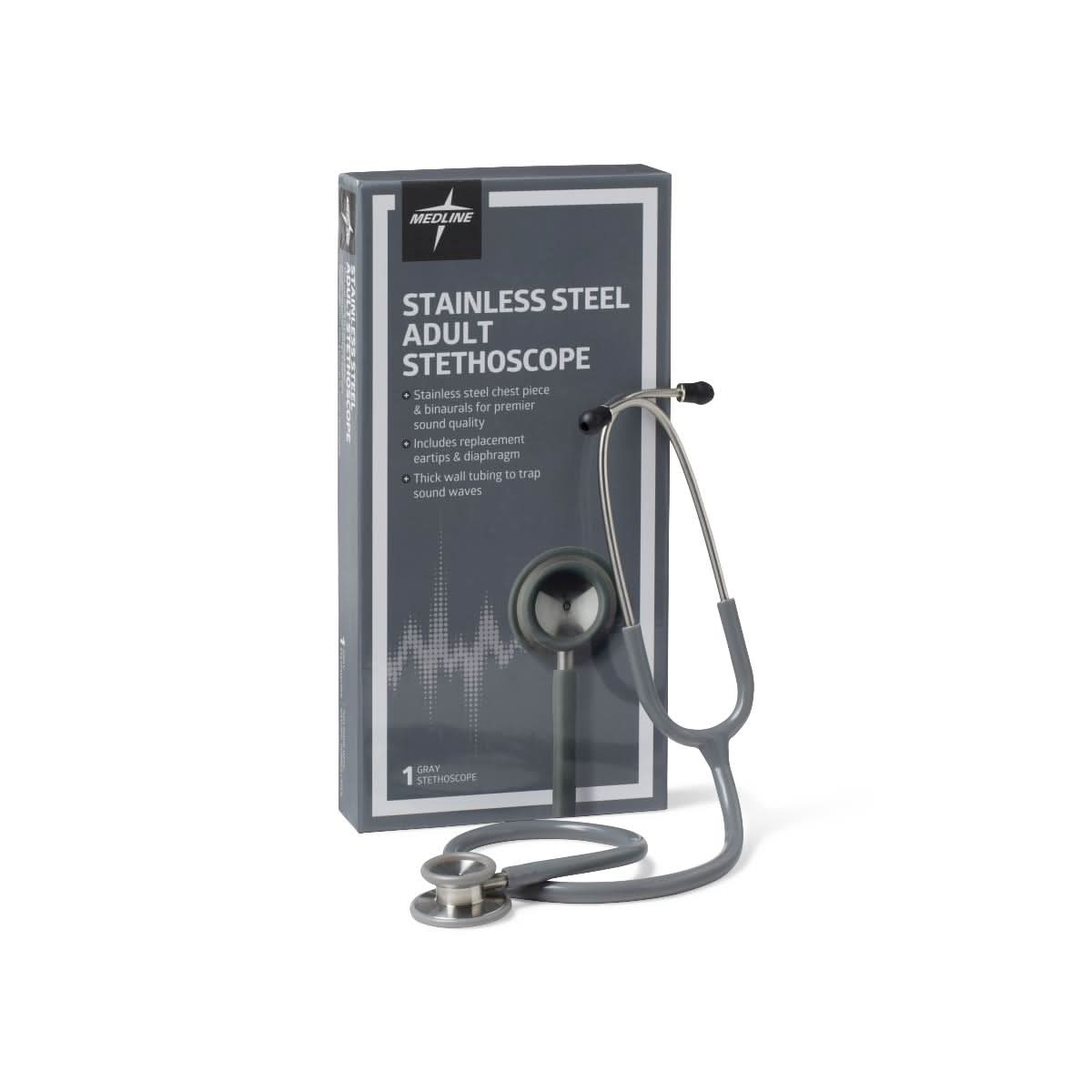 Medline Elite Adult Stainless Steel Stethoscopes