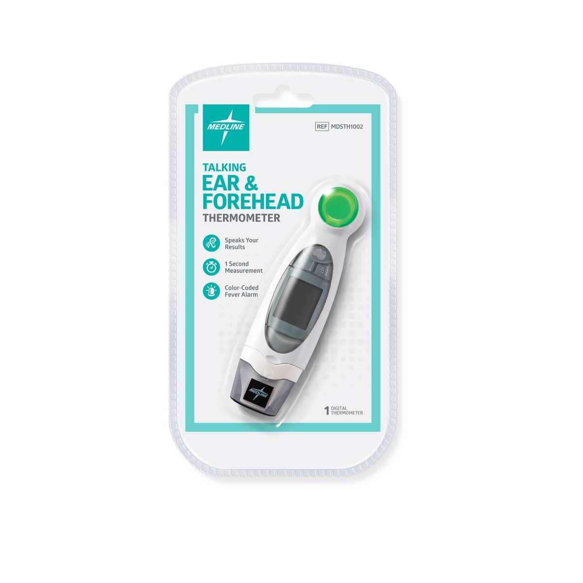 Medline Talking Ear and Forehead Thermometer for Home Use