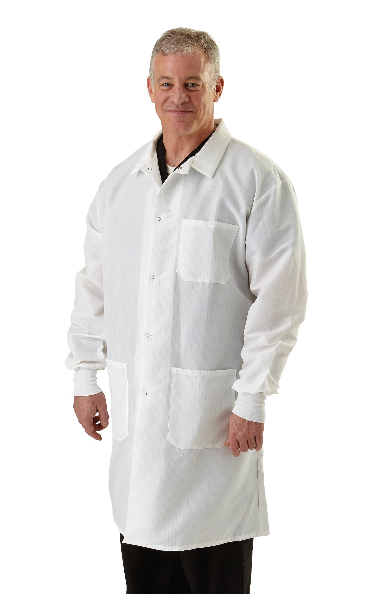 Medline Protective Static- and Fluid-Resistant Barrier Lab Coats