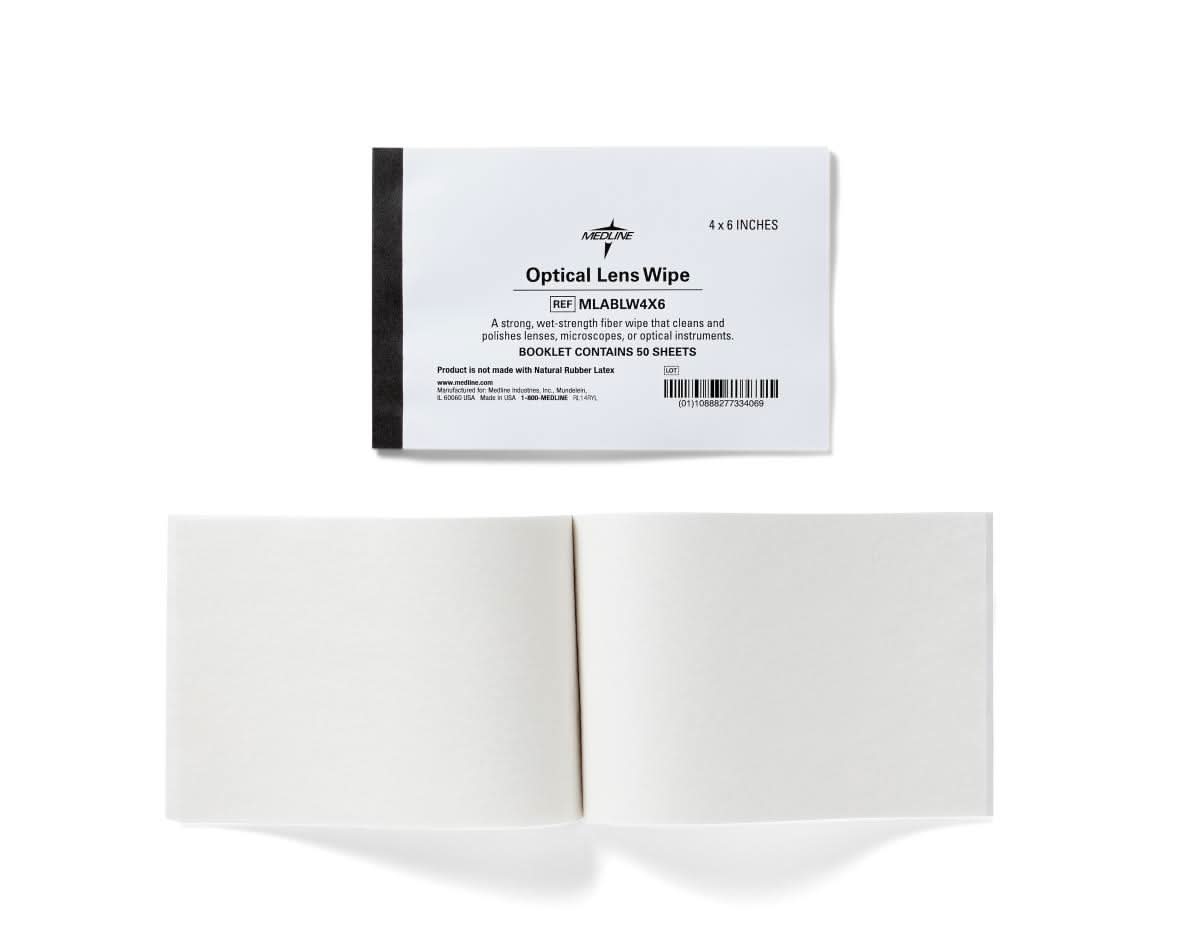 Medline Lens Tissue 4"x6" 50 Sheet Booklet