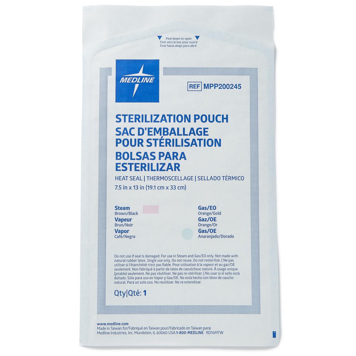 Medline Steam and Gas Instrument Sterilization Pouches