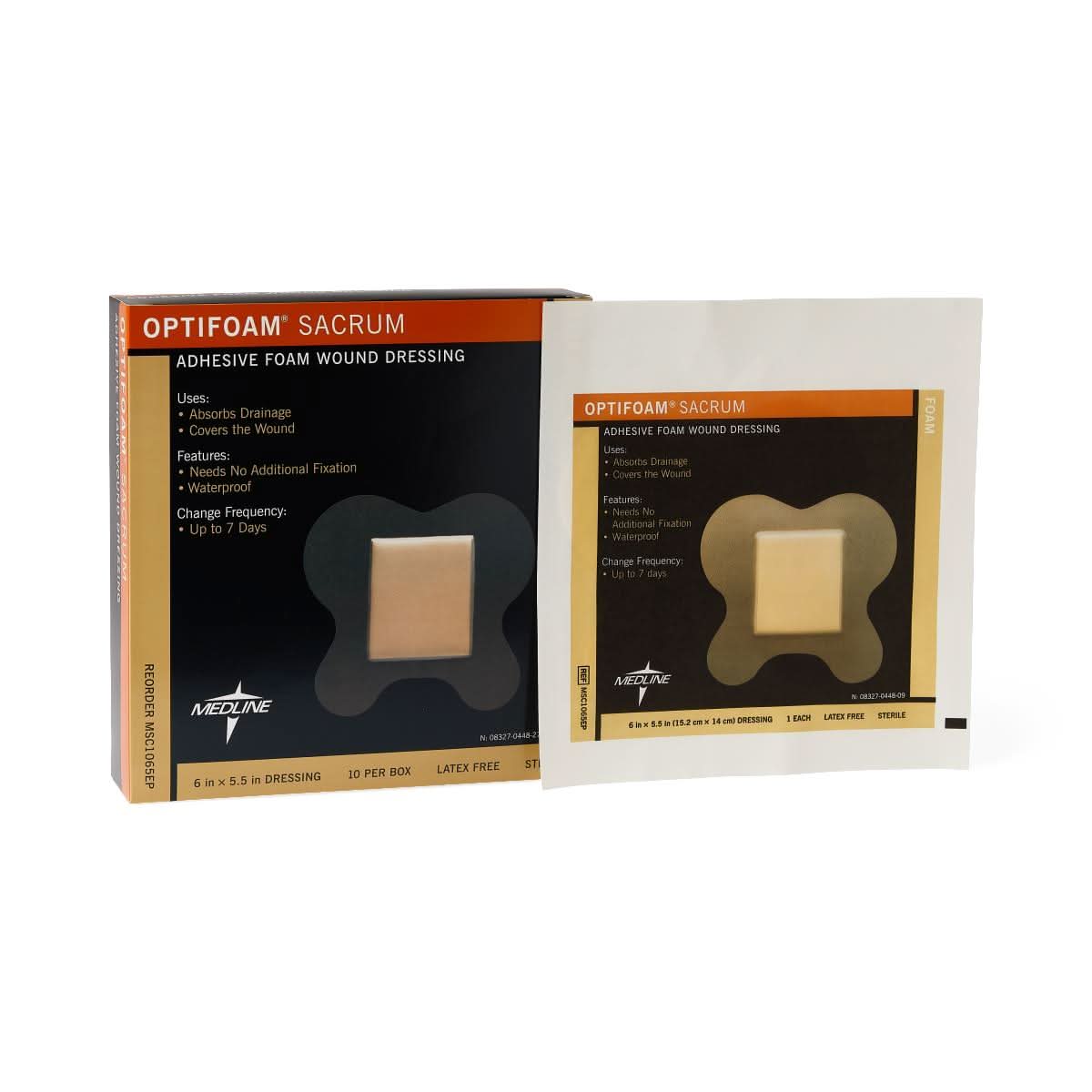 Medline Optifoam Sacral Adhesive Dressings