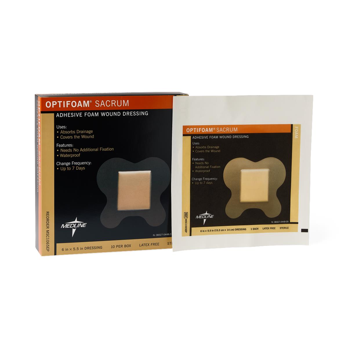 Medline Optifoam Sacrum Adhesive Foam Wound Dressings