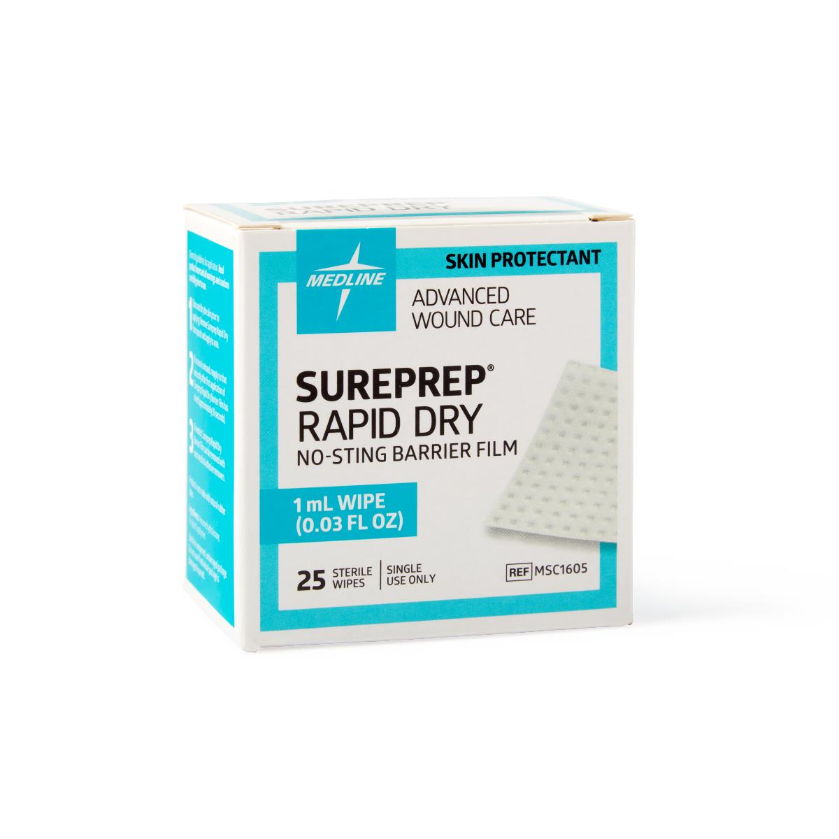Medline SurePrep No-Sting Skin Protectant Wipes