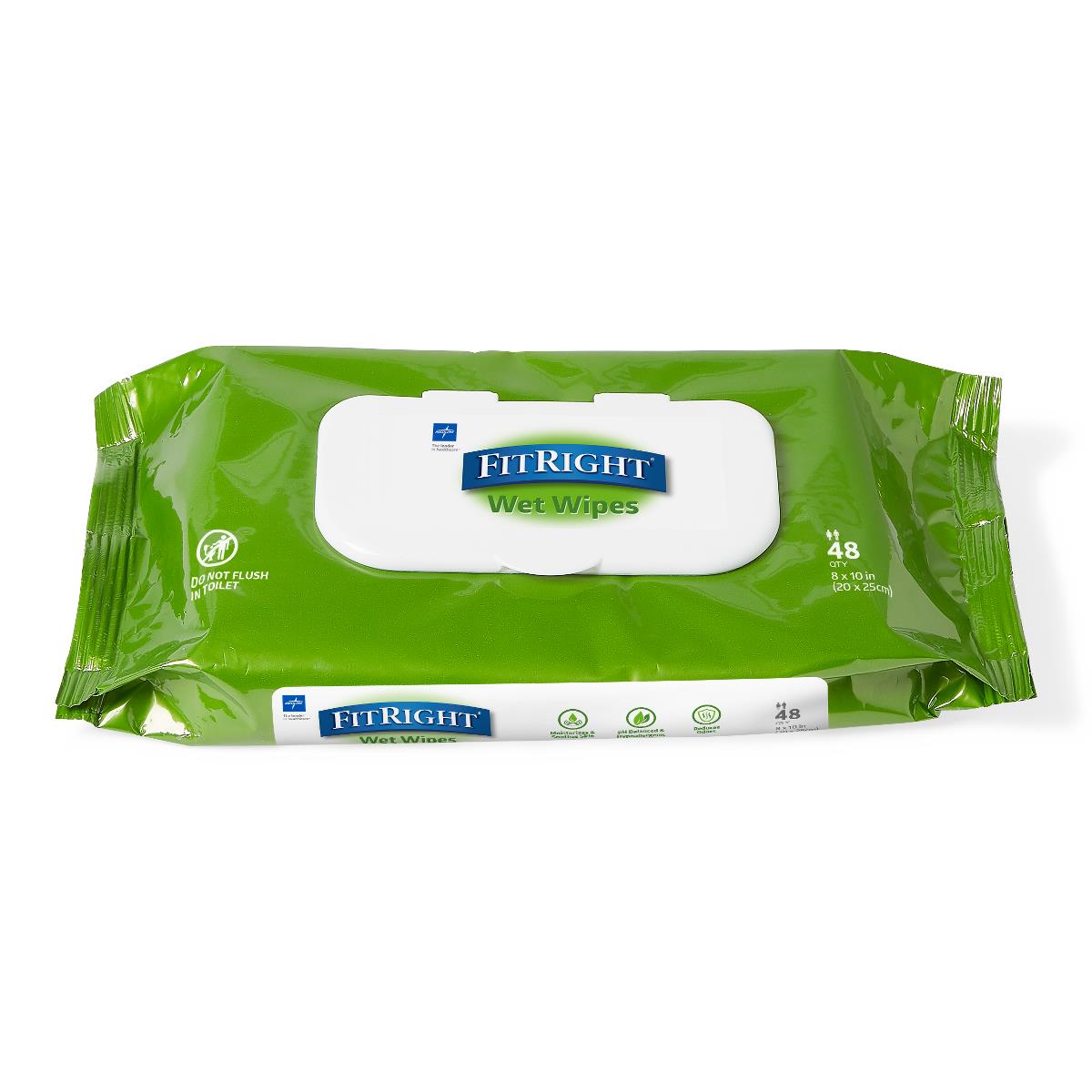 Medline FitRight Aloe Personal Cleansing Wipes