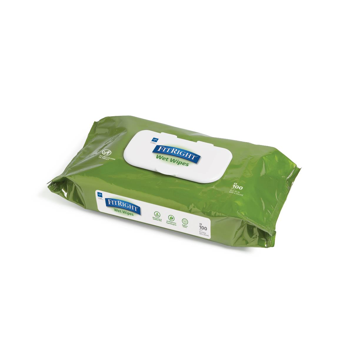 Medline FitRight Aloe Personal Cleansing Wipes