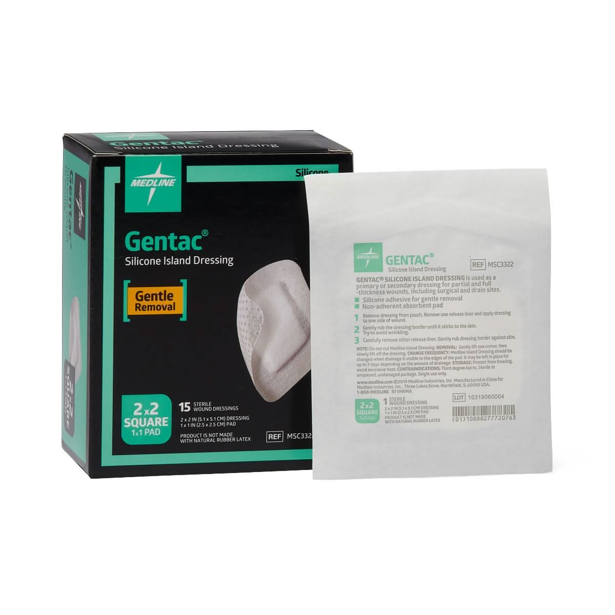 Medline Sterile Gentle Border Gauze Pads
