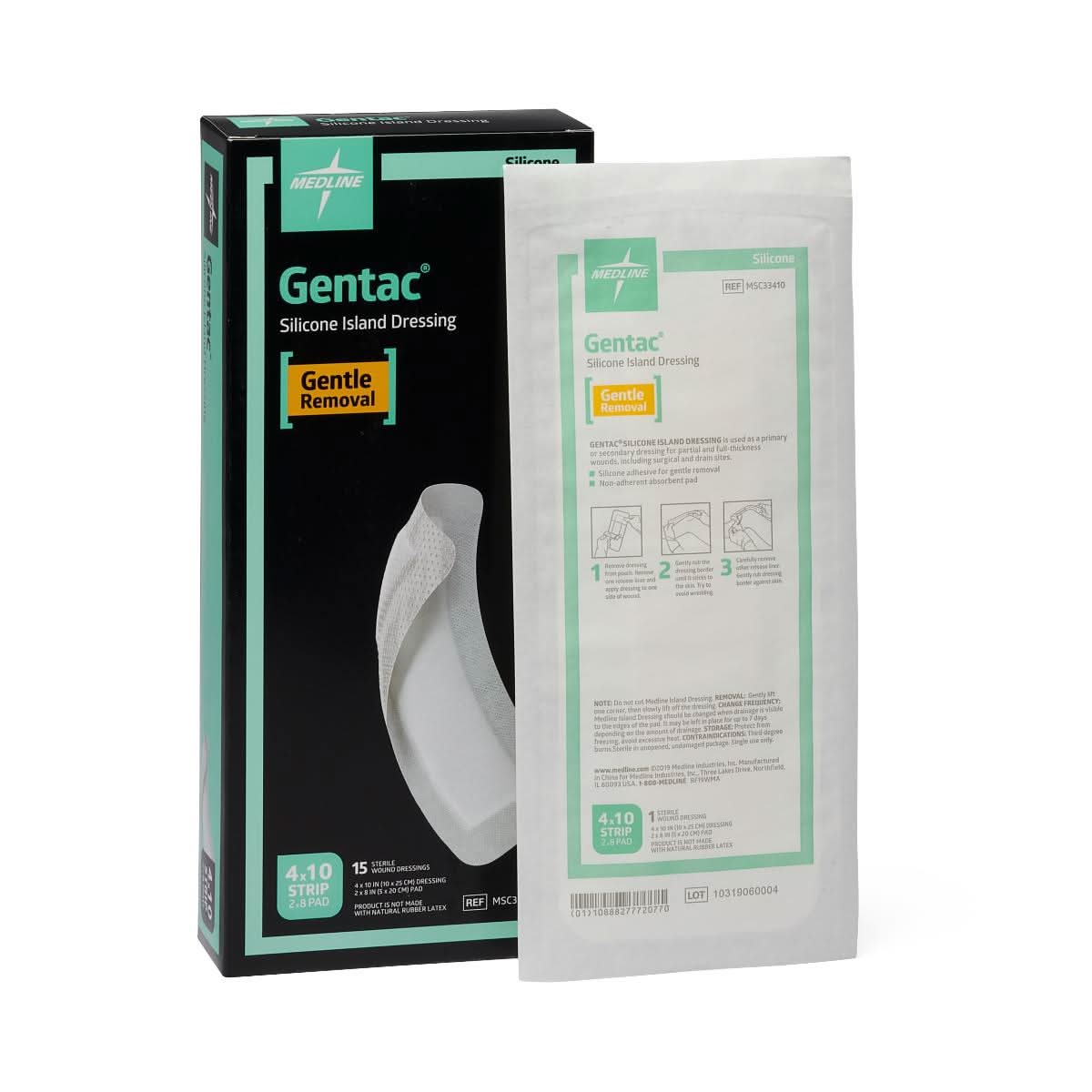 Medline Sterile Gentle Border Gauze Pads
