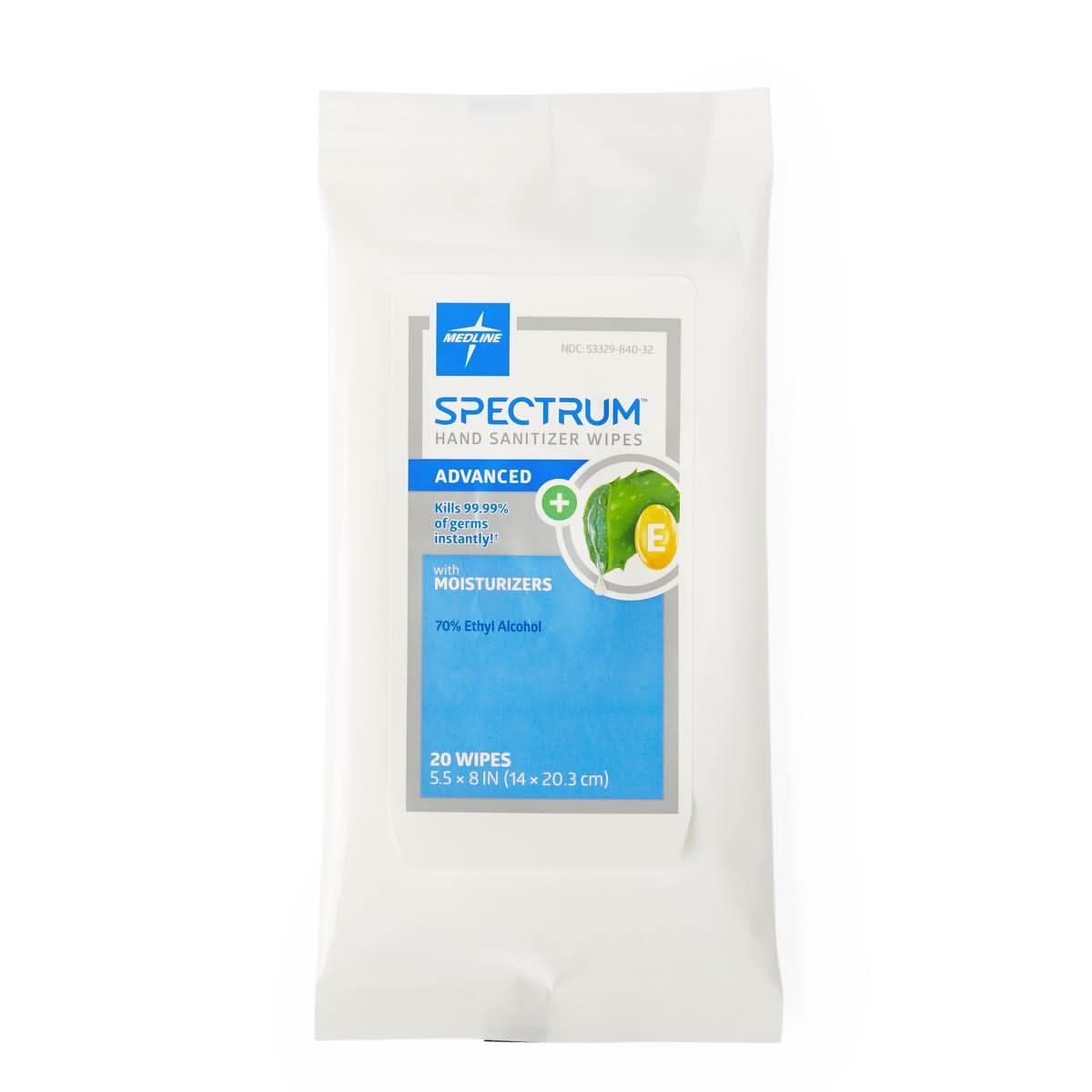 Medline Spectrum Advance Hand Sanitizer Wipes