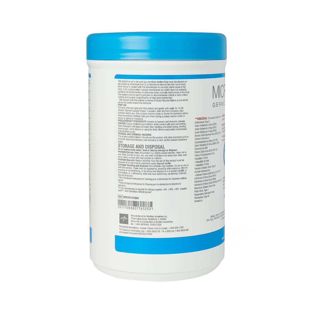 Medline Micro-Kill Bleach Germicidal Bleach Wipes