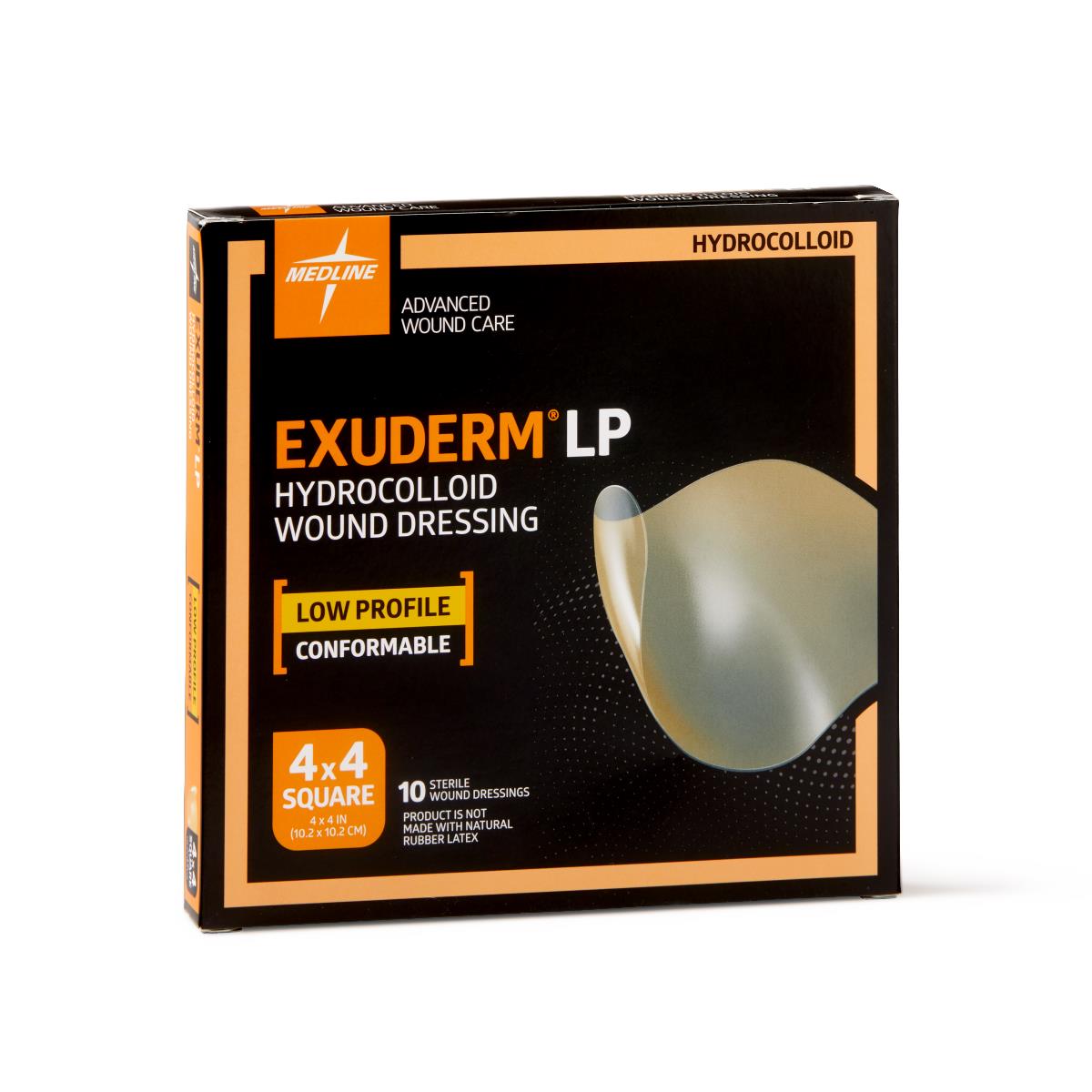 Medline Exuderm LP Low-Profile Hydrocolloid Wound Dressings