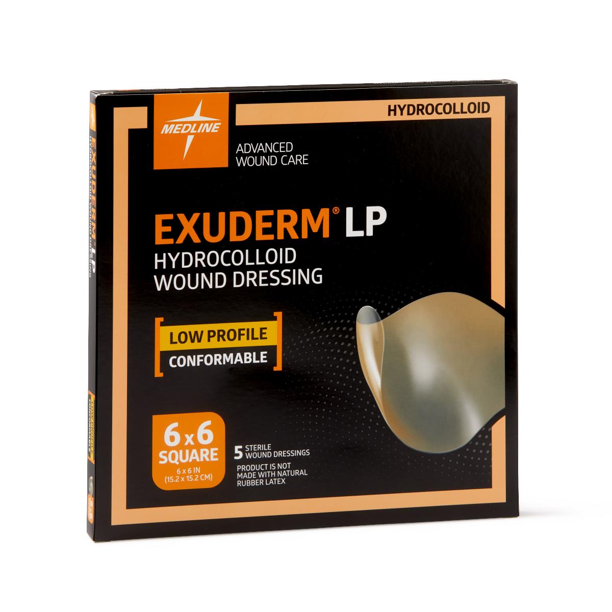 Medline Exuderm LP Low-Profile Hydrocolloid Wound Dressings