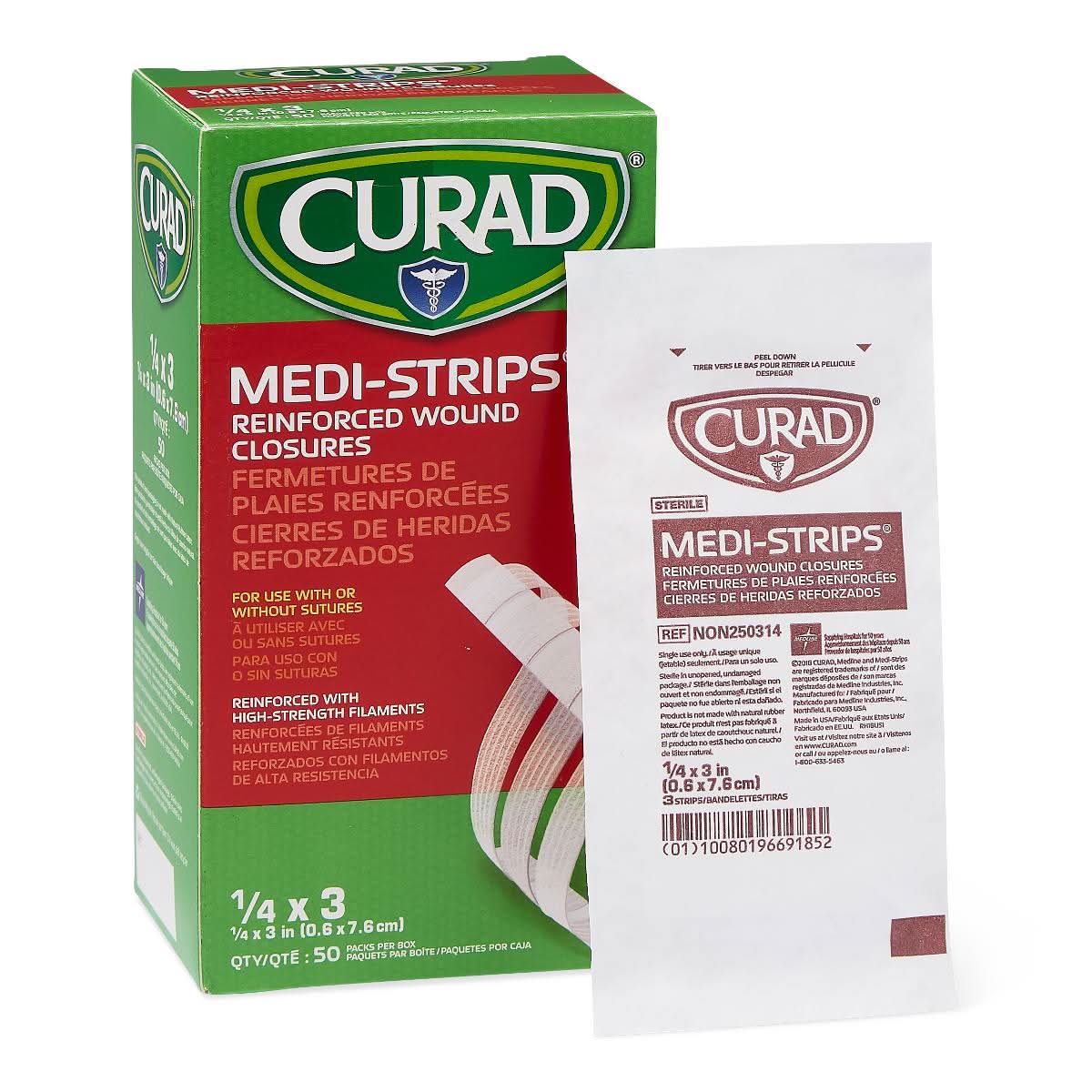 Medline CURAD Medi-Strip Reinforced Wound Closures