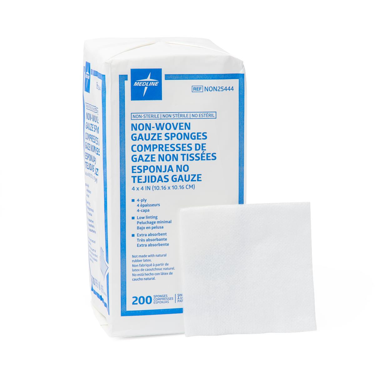 Medline Standard Nonsterile Nonwoven Gauze Sponges