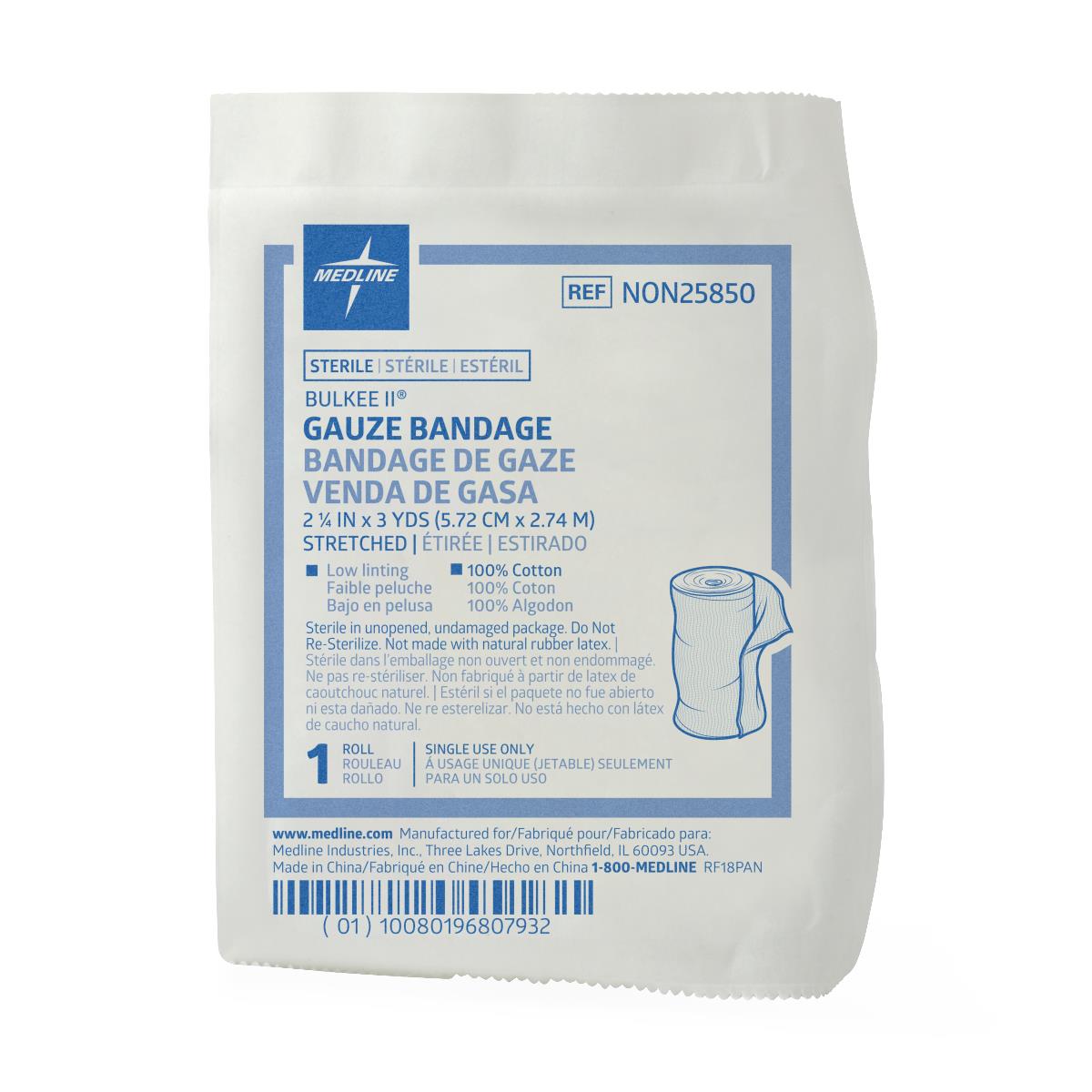 Medline Bulkee II Sterile Cotton Gauze Bandages