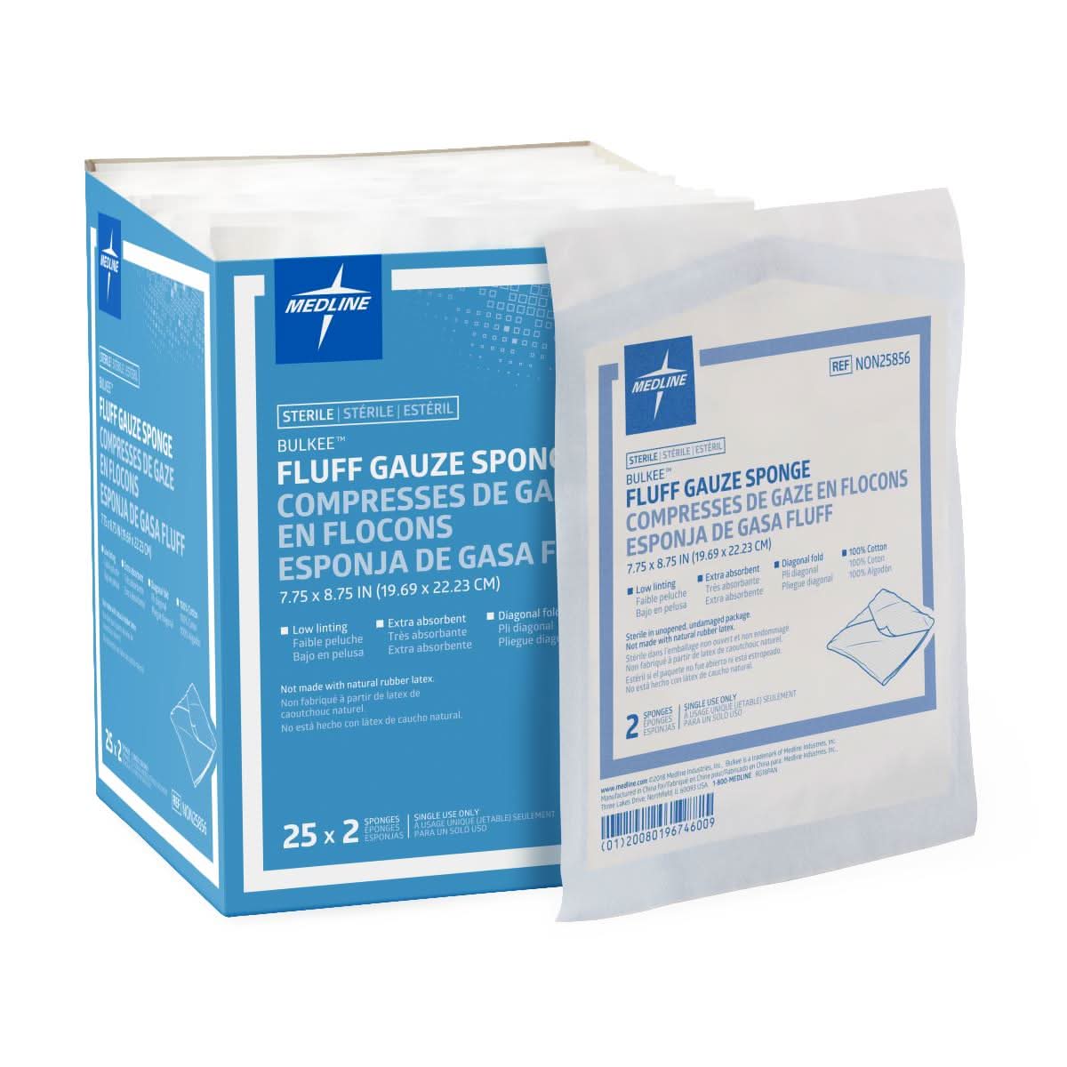 Medline Sterile Bulkee Super Fluff Sponge