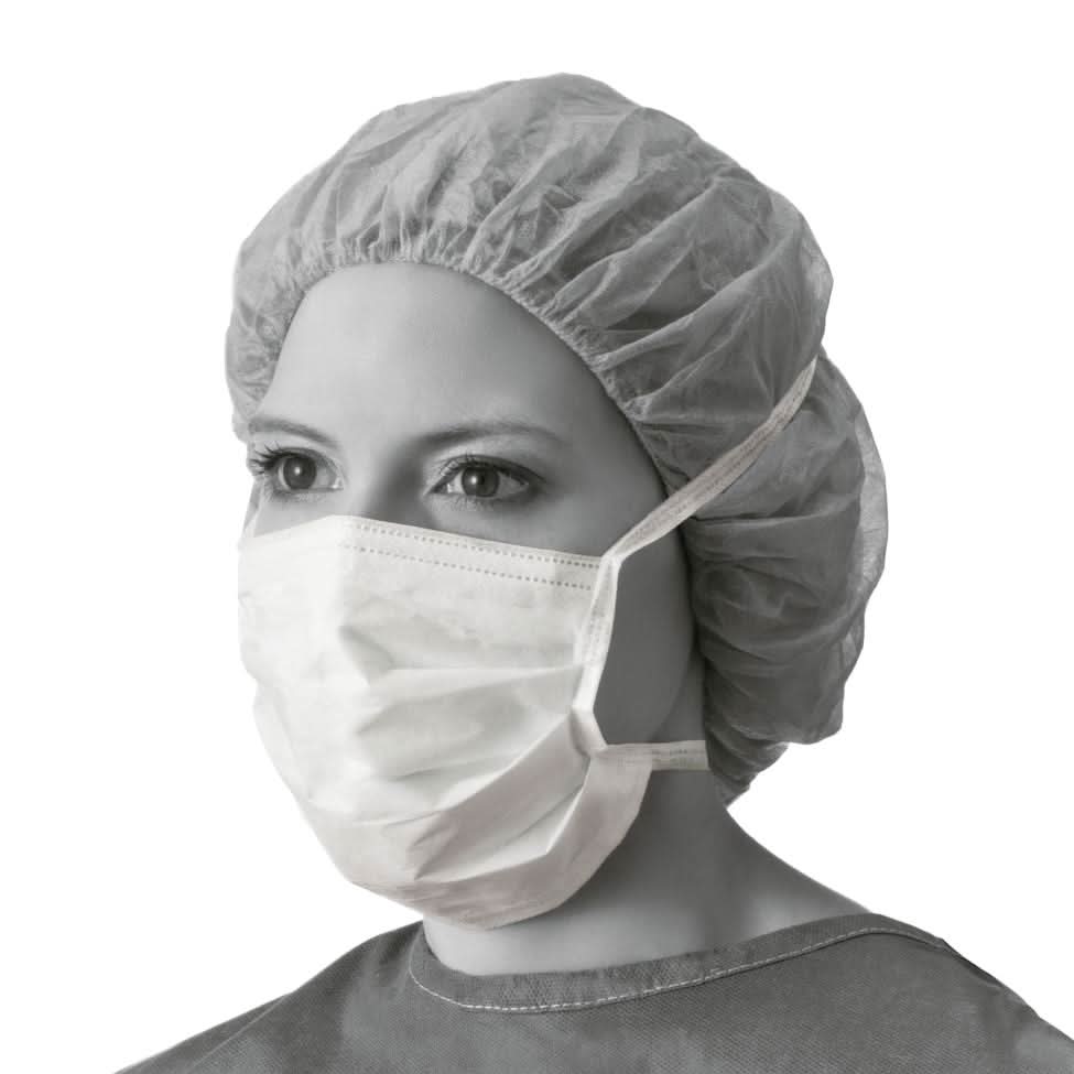 Medline Sensitive Skin Surgical Face Masks with Ties