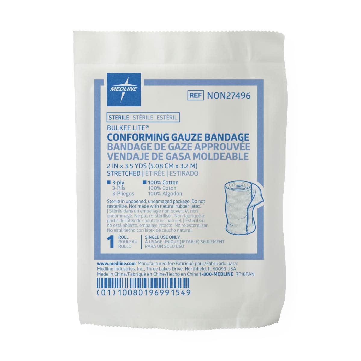 Medline Bulkee Lite Sterile Conforming Bandages