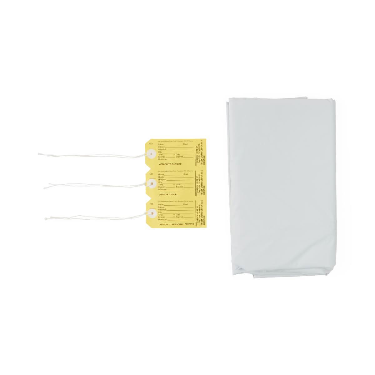 Medline Adult Body Bags with ID Toe Tags