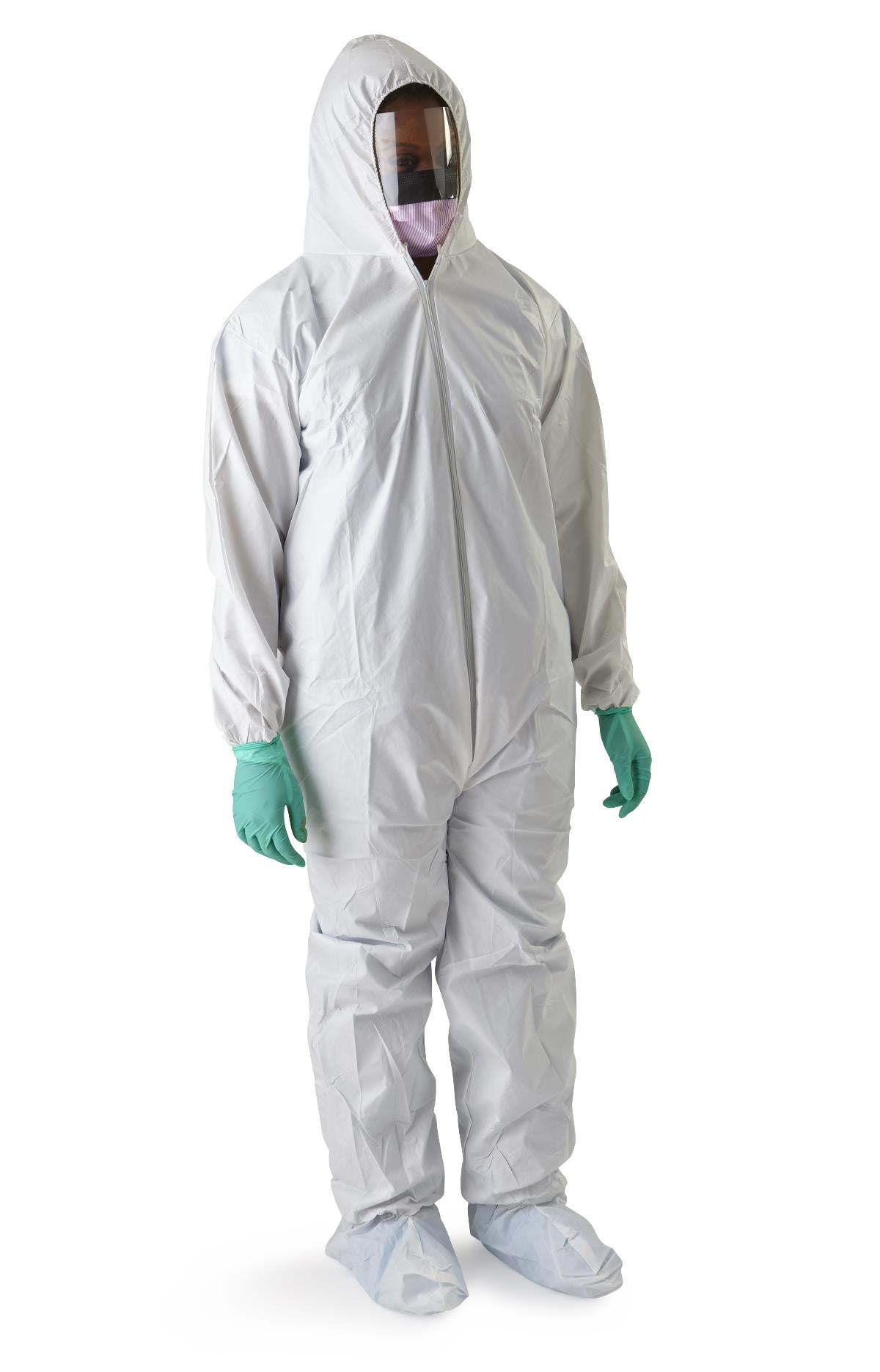 Medline Disposable Static-Dissipative Microporous Coveralls, Hood, Boots