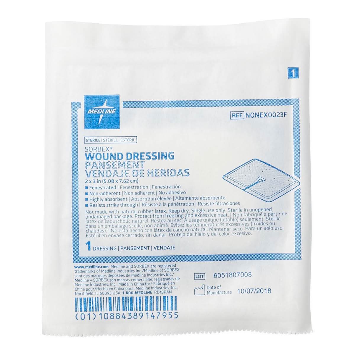 Medline Sorbex Sterile Absorbent Dressings