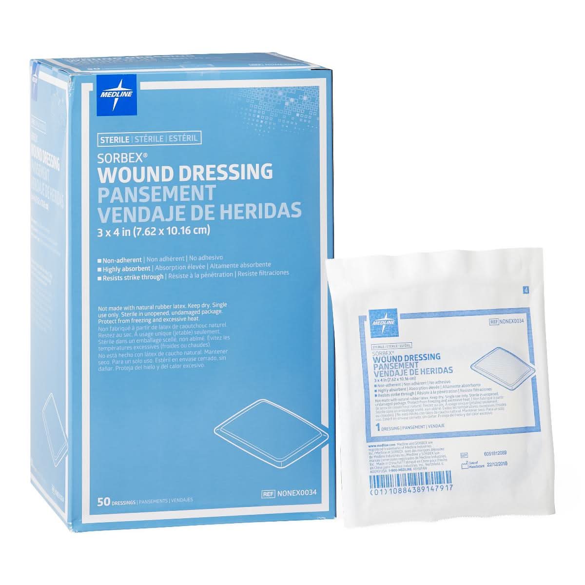 Medline Sorbex Sterile Absorbent Dressings