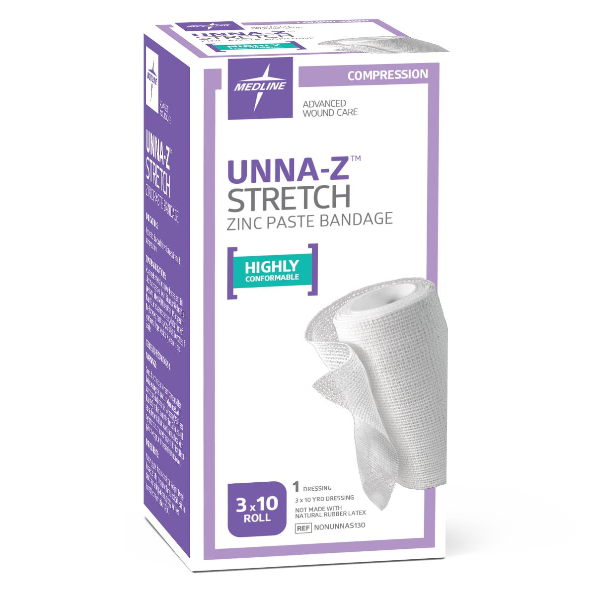 Medline Unna-Z Stretch Zinc Oxide Compression Bandages