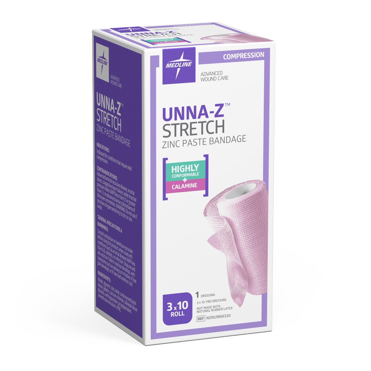 Medline Unna-Z Stretch Zinc Oxide Compression Bandages