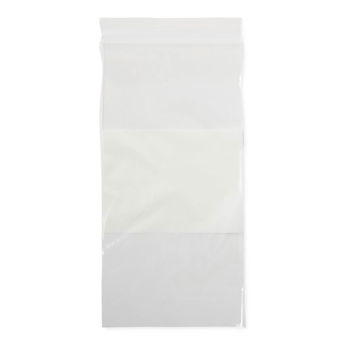 Medline Plastic Zip Closure Bags with White Write-On Block