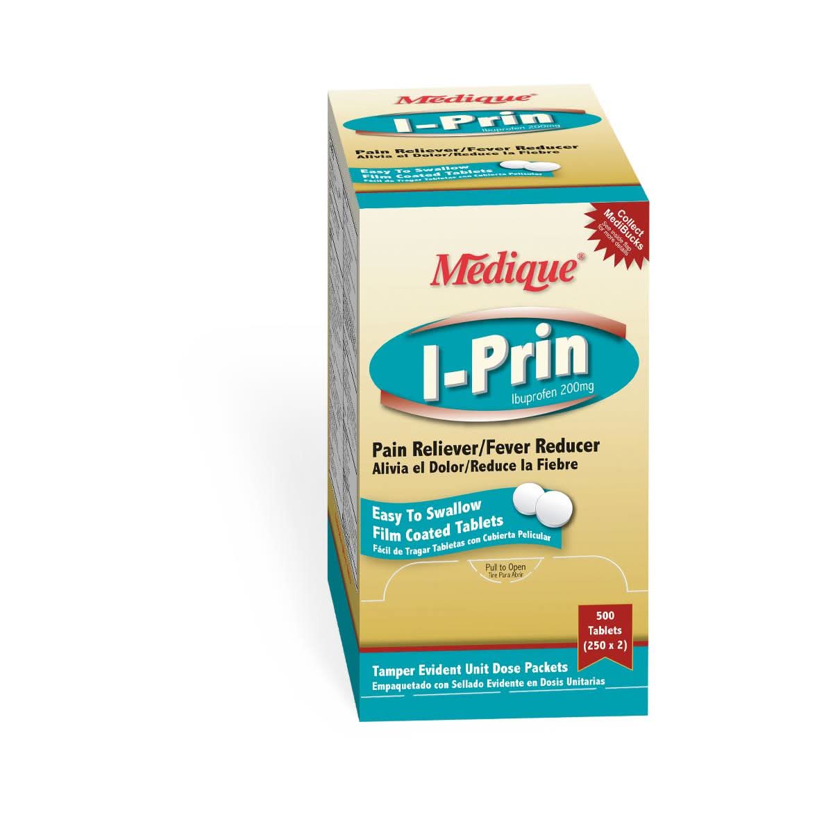 Medline Medique I-Prin Ibuprofen 200-mg Tablets