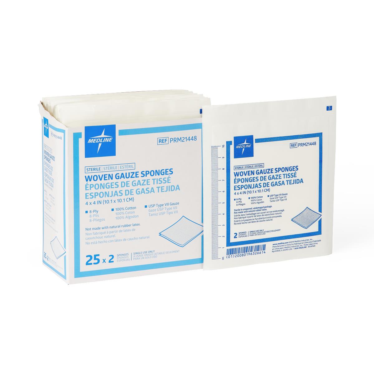 Medline Caring Woven Sterile Gauze Sponges