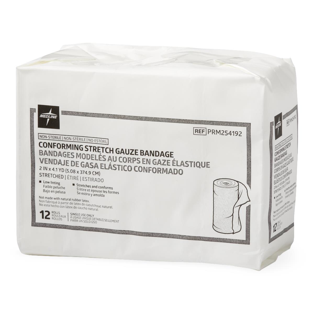 Medline Nonsterile Conforming Stretch Gauze Bandages