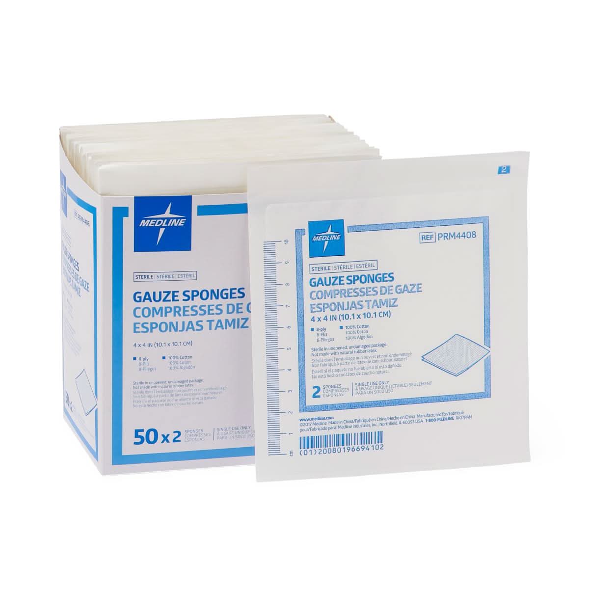 Medline Caring Woven Sterile Gauze Sponges