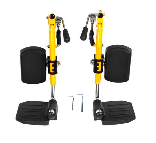 Medline Leg Rest Assemblies with Calf Pads for Medline Wheelchairs