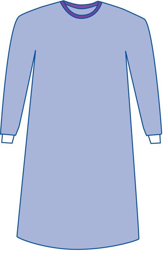Medline Nonsterile Non-Reinforced Aurora Gowns