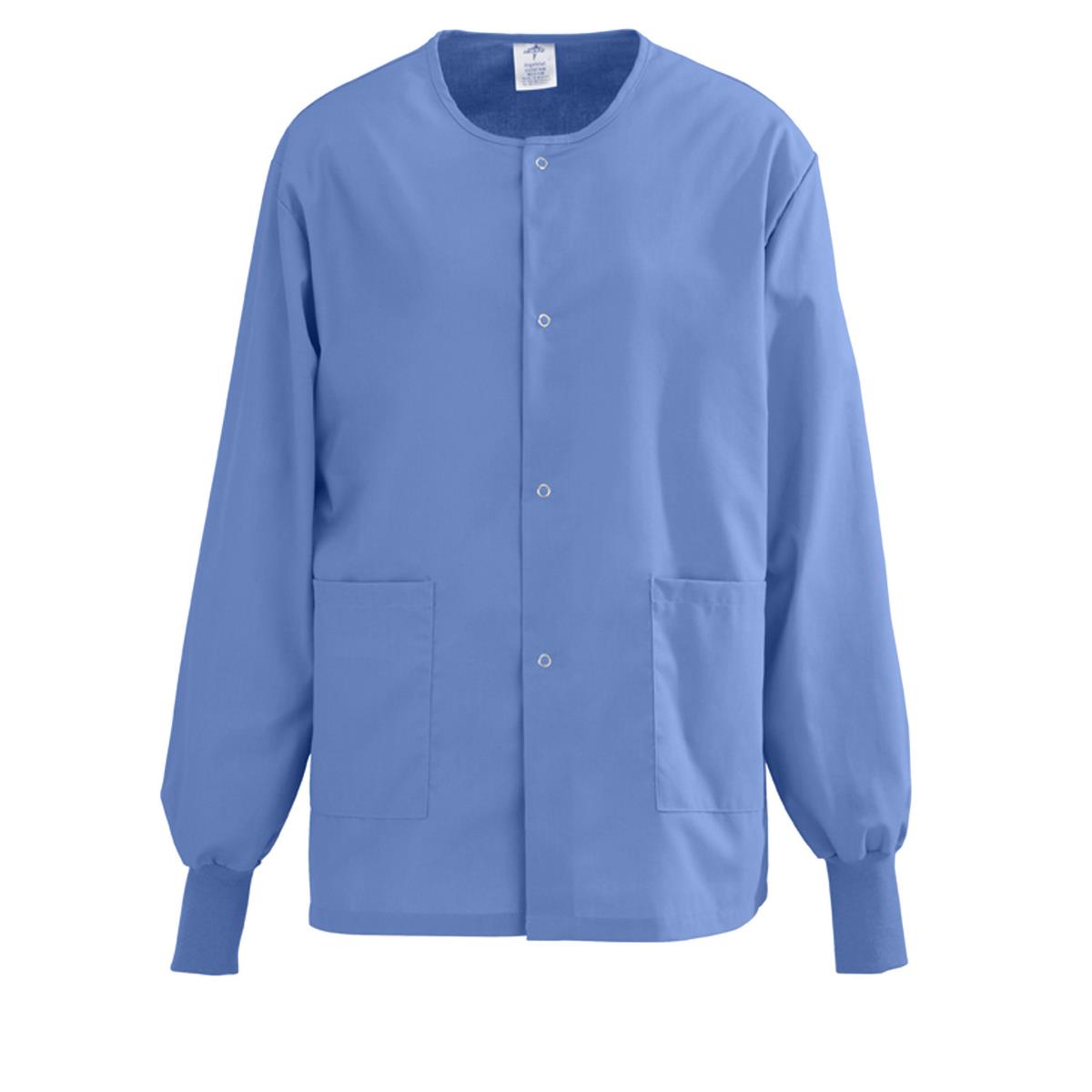 Medline AngelStat Style 849 Unisex Scrub Jackets -Ceil Blue