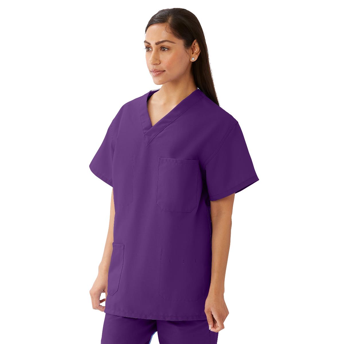 Medline AngelStat Unisex Reversible Scrub Tops with Angelica Color Coding (Style 630)