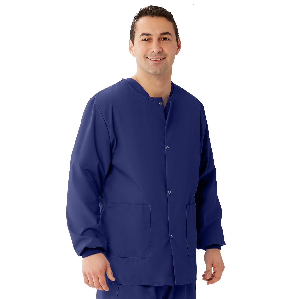 Medline AngelStat Style 849 Unisex Scrub Jackets - Navy