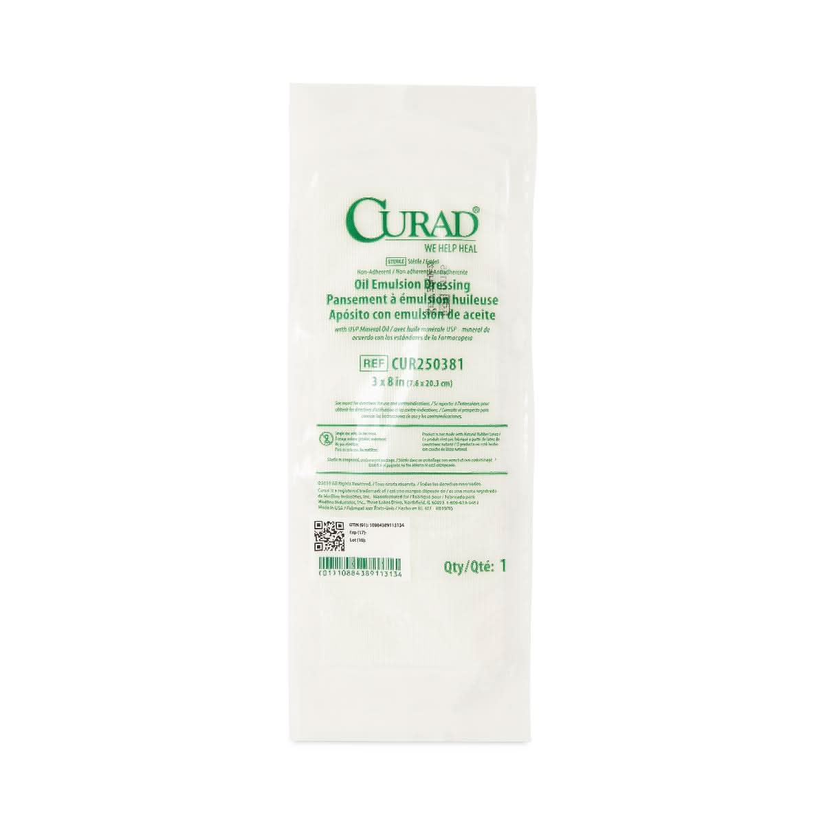 Medline CURAD Sterile Oil Emulsion Nonadherent Gauze Dressing