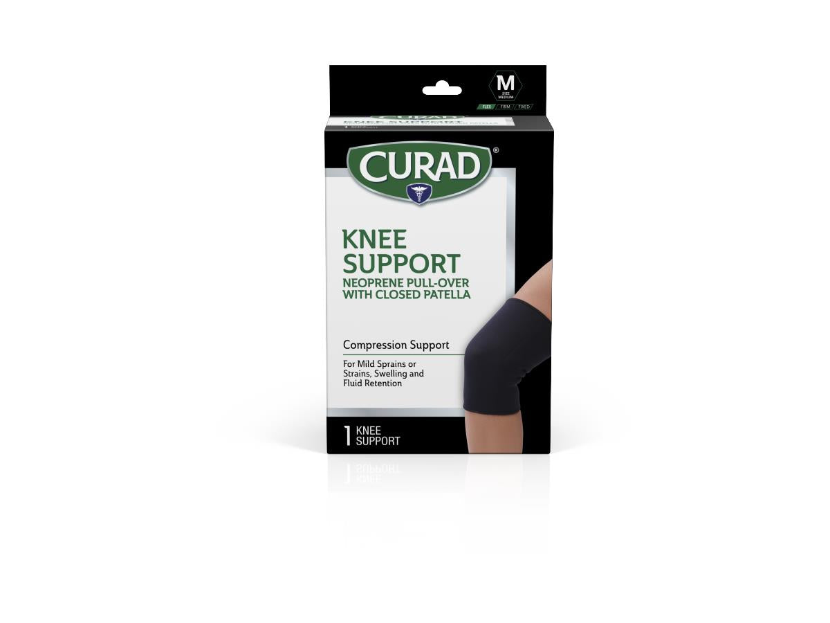 Medline CURAD Neoprene Pull-Over Knee Supports with Closed Patella