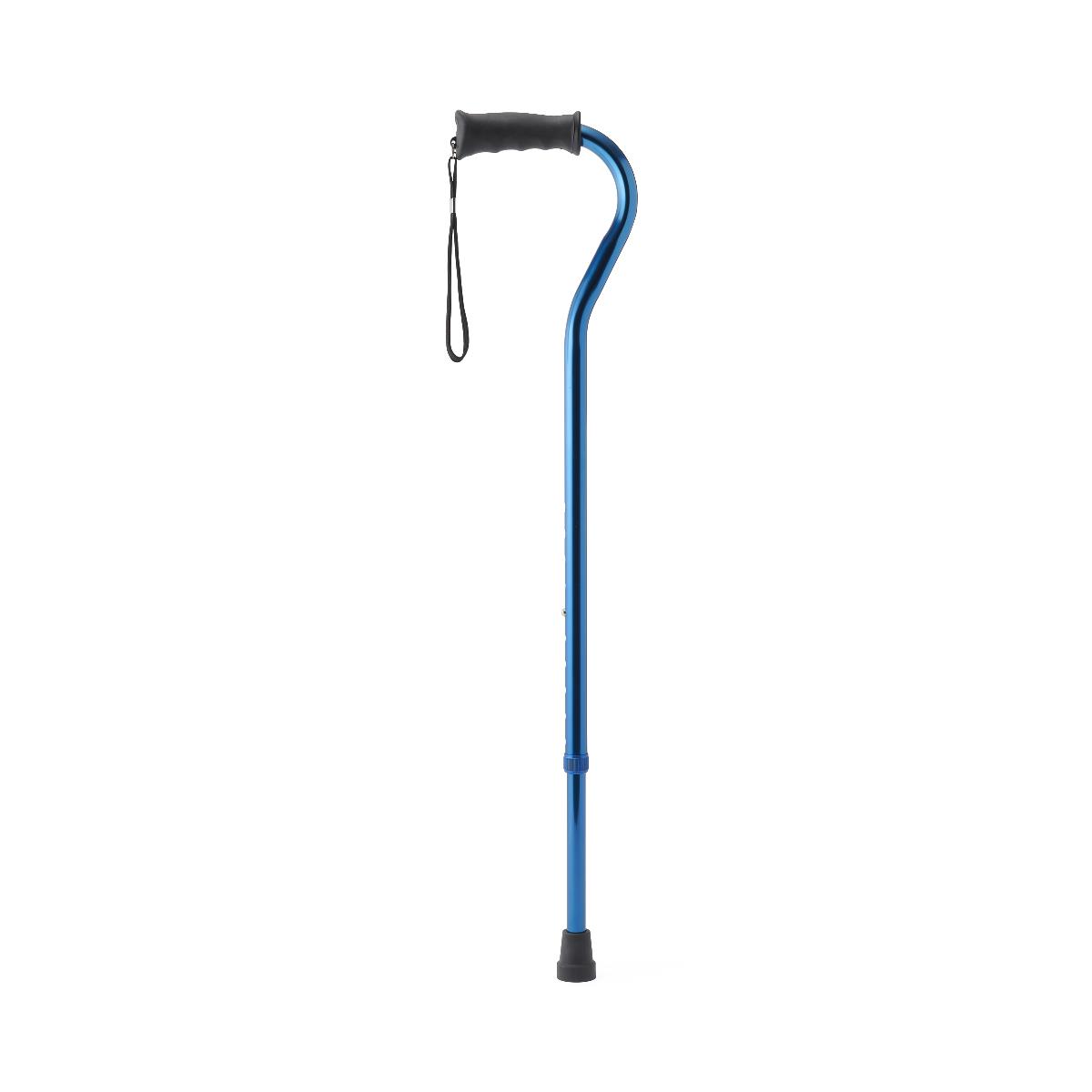 Medline Solid Color Offset Handle Canes with Gel Grip